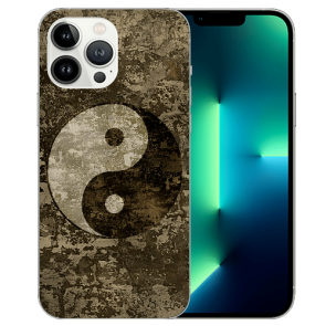 Schutzhülle TPU Silikon Cover Case für iPhone 14 Pro Yin Yang Fotodruck 