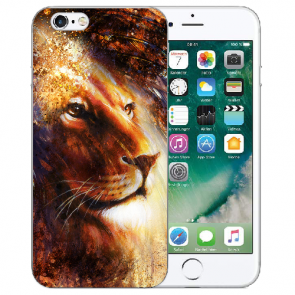 iPhone 6 / iPhone 6S Handy TPU Hülle mit Bilddruck LöwenKopf Porträt