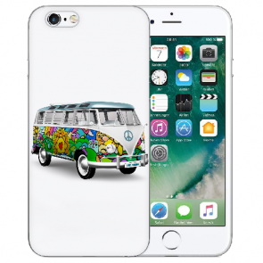 iPhone 6 / iPhone 6S Handy Silikon Hülle mit Bilddruck Hippie Bus