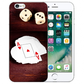 iPhone 6+ / iPhone 6S Plus TPU Hülle mit Spielkarten-Würfel Fotodruck 