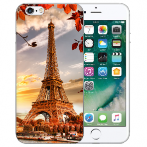 iPhone 6+ / iPhone 6S Plus Handy TPU Hülle mit Eiffelturm Fotodruck 