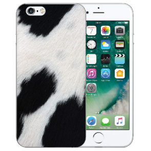 iPhone 6 / iPhone 6S Handy TPU Hülle Cover mit Bilddruck Kuhmuster 
