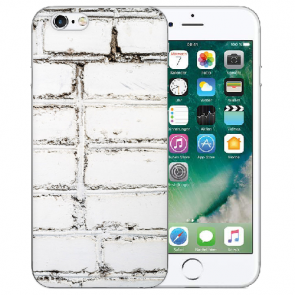 Handy Silikon Hülle für iPhone 6 / iPhone 6S mit Fotodruck Weiße Mauer