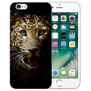 iPhone 6 / iPhone 6S Handy TPU Hülle Case mit Bilddruck Leopard