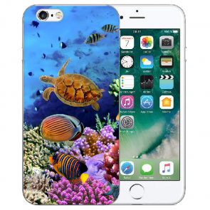 iPhone 6 / iPhone 6S TPU Hülle mit Fotodruck Aquarium Schildkröten
