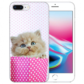 iPhone 7 + / iPhone 8 Plus TPU Handy Hülle mit Kätzchen Baby Fotodruck 