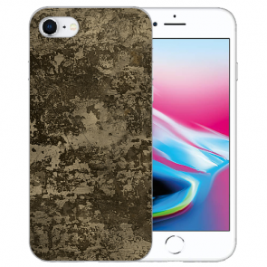 Handy Hülle TPU mit Braune Muster Bild Druck für iPhone 7 / iPhone 8