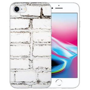 iPhone 7 / iPhone 8 Handy Hülle TPU mit Bild Druck Weiße Mauer