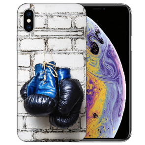 iPhone XS Max TPU Handy Hülle Tasche Hülle mit Boxhandschuhe Fotodruck 