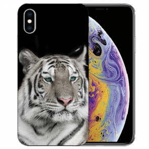 iPhone XS Max TPU Handy Hülle Tasche Hülle mit Tiger Fotodruck 