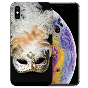 iPhone XS Max TPU Handy Hülle Tasche mit Venedig Maske Bilddruck 