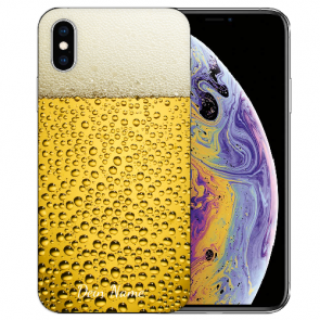iPhone XS Max TPU Handy Hülle Tasche Hülle mit Bier Fotodruck 