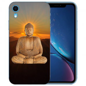 TPU Handy Hülle Silikon mit für iPhone XR Bilddruck Frieden buddha 