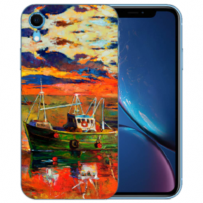 TPU Handy Hülle Silikon Case mit für iPhone XR Bilddruck Gemälde