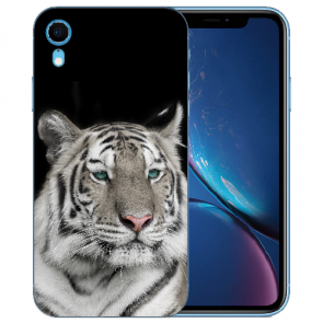 iPhone XR TPU Handy Hülle Silikon Case mit Bilddruck Tiger