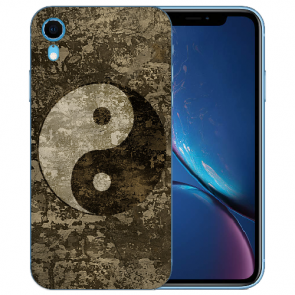 TPU Handy Hülle Silikon Case mit für iPhone XR Bilddruck Yin Yang