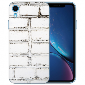 TPU Handy Hülle für iPhone XR Silikon mit Fotodruck Weiße Mauer