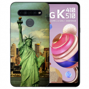Handyhülle Silikon mit Fotodruck Freiheitsstatue für LG K41s