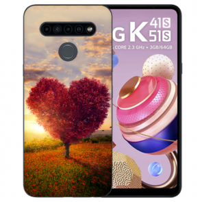 Handyhülle TPU Silikon mit Fotodruck Herzbaum für LG K41s