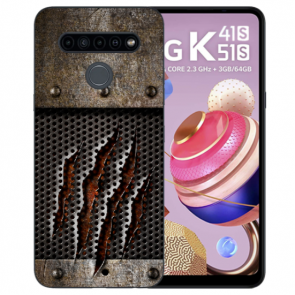 LG K51s Silikon TPU Case Handyhülle mit Fotodruck Monster-Kralle