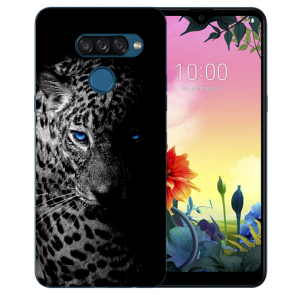 individuelle Schutzhülle mit Foto Bild für LG K50s Leopard mit blauen Augen