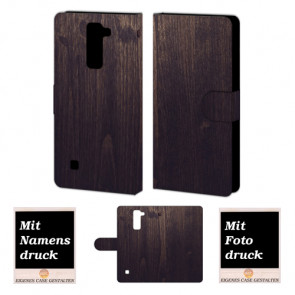 LG G4c mini Holz Optik Handy Tasche Hülle Foto Bild Druck