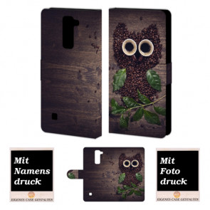 LG G4c mini Kaffee Eule Handy Tasche Hülle Foto Bild Druck