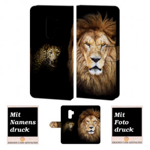 Samsung Galaxy S9 Plus Handy Hülle mit Löwe-Tiger + Bilddruck Text