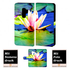 Samsung Galaxy S9 Handyhülle Tasche mit Lotosblumen Bilddruck Cover