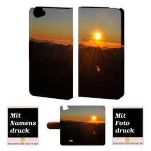 Wiko Rainbow jam Sonnenaufgang Handy Tasche Hülle Foto Bild Druck