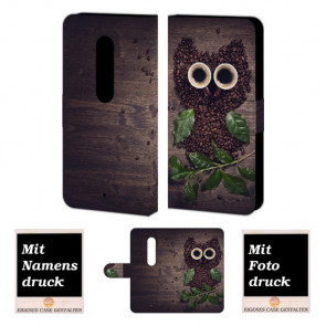 Moto X Play Kaffee Eule Handy Tasche Hülle Foto Bild Druck