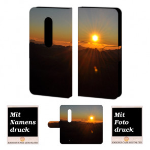 Moto X Play Sonnenaufgang Handy Tasche Hülle Foto Bild Druck