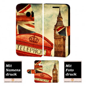 HTC 10 Handy Hülle Tasche Etui mit Big Ben-London + Foto Druck