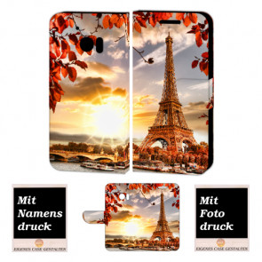 HTC 10 Personalisierte Handy Hülle Tasche mit Eiffelturm Fotodruck Etui 