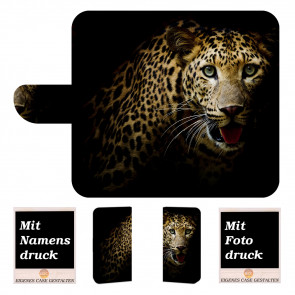 Huawei Mate 10 Schutzhülle Handy Tasche mit Leopard Fotodruck Etui 