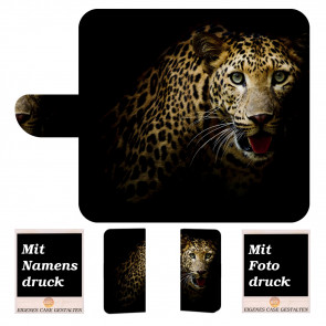 Huawei Mate 20 Schutzhülle Handy Tasche mit Leopard Foto Druck 