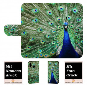 Samsung Galaxy A10s Individuelle Handy Hülle mit Pfau Bild Druck