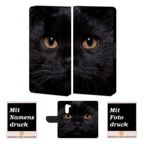 Handy Hülle für Huawei Mate 9 Lite mit Schwarz Katze Fotodruck