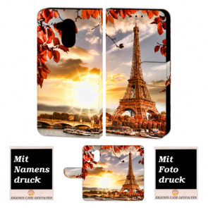 Huawei Nova Smart Personalisierte Handy Hülle Tasche mit Eiffelturm + Foto Druck