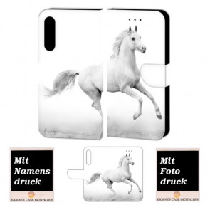 Personalisierte Handy Hülle für Huawei P30 mit Pferd + Fotodruck Tasche