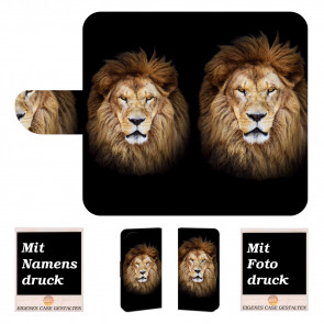 iPhone 6, 6s Individuelle Handy Tasche mit Löwe + Bilddruck Text