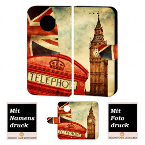 Motorola Maoto G6 Plus Handy Hülle Tasche Etui mit Big Ben-London + Foto + Druck