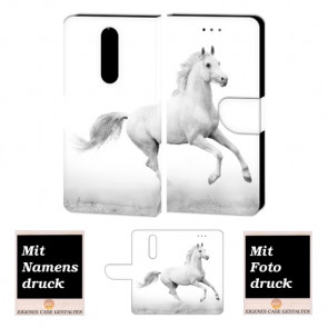 One Plus 6 Personalisierte Handy Tasche mit Pferd + Bild Druck Etui