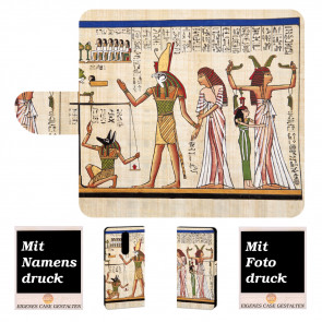 Nokia 3.1 Plus Handyhülle Tasche mit Götter Ägypten + Bilddruck Text