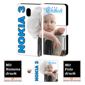Nokia 3 Personalisierte Handy Hülle Tasche mit Foto Text Bild Druck
