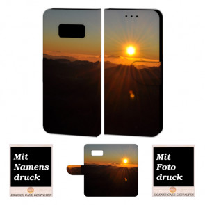 Samsung Galaxy S8 Handy Tasche mit Sonnenaufgang Bilddruck Etui