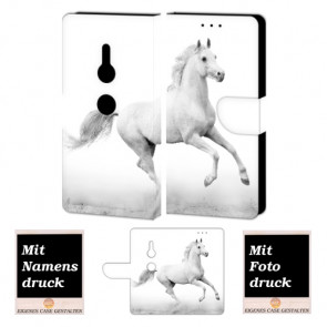 Personalisierte Handyhülle mit Pferd Fotodruck für Sony Xperia XZ2 Etui 