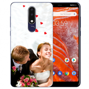 Silikon Schutzhülle TPU Case mit Foto Bild Namen druck für Nokia 3.1 Plus 