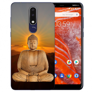 Silikon Schutzhülle TPU für Nokia 3.1 Plus mit Bilddruck Frieden buddha
