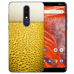 Silikon Schutzhülle TPU Case für Nokia 3.1 Plus mit Bilddruck Bier